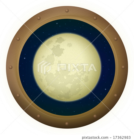 Moon in space window Moon in space window 17362983