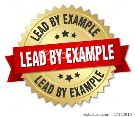 lead by example 3d gold badge with red ribbon lead by example 3d gold badge with red ribbon 17363910