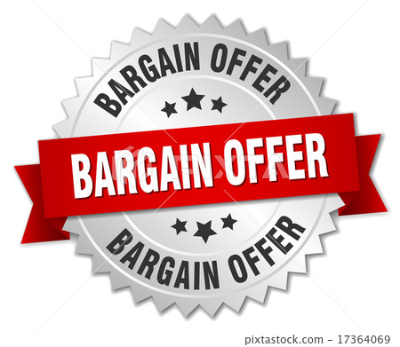 bargain offer 3d silver badge with red ribbon bargain offer 3d silver badge with red ribbon 17364069