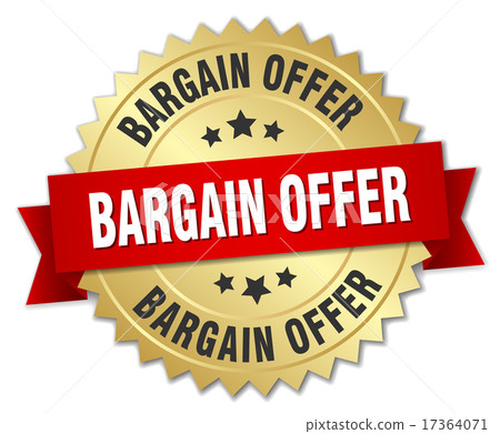 bargain offer 3d gold badge with red ribbon bargain offer 3d gold badge with red ribbon 17364071