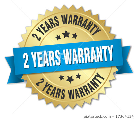 2 years warranty 3d gold badge with blue ribbon 2 years warranty 3d gold badge with blue ribbon 17364134