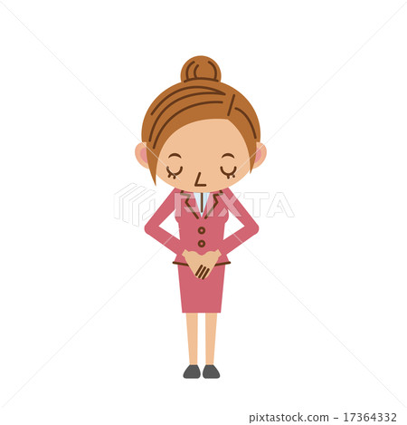 Business woman bowing Business woman bowing 17364332