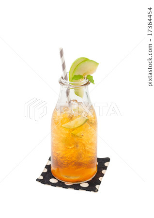 Apple tea in glass bottle 17364454