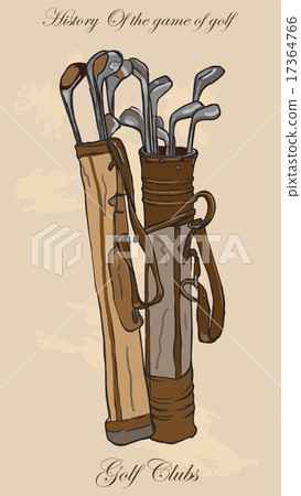 Vintage golf and golfers - freehand into vector 17364766