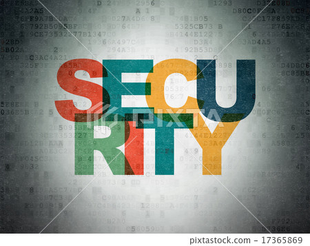 Protection concept: Security on Digital Paper background 17365869