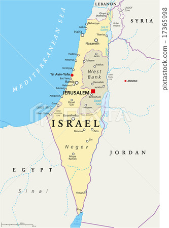 Israel Political Map 17365998