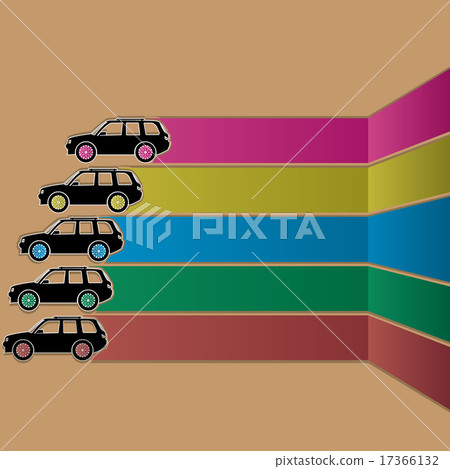 black car sticker and stripe color 17366132
