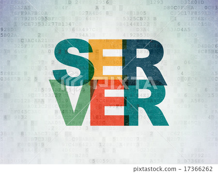 Web design concept: Server on Digital Paper background Web design concept: Server on Digital Paper background 17366262