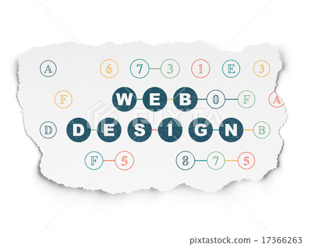Web design concept: Web Design on Torn Paper background 17366263