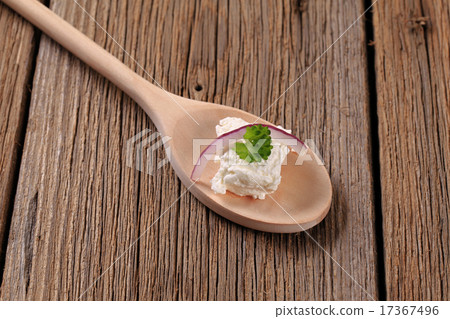 Cheese on wooden spoon 17367496