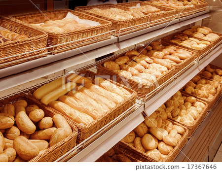 Bread assortment at a supermarket 17367646