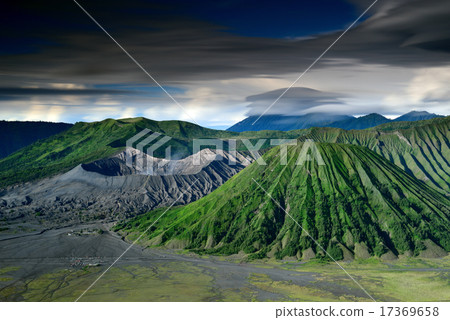 landscape of Volcanoes in Bromo mountain landscape of Volcanoes in Bromo mountain 17369658
