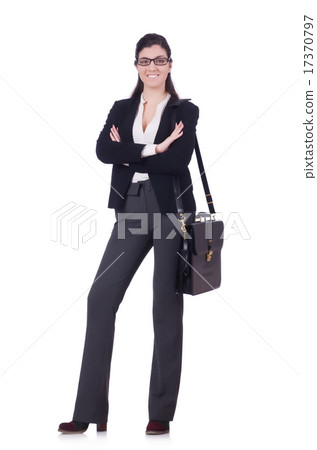 Businesswoman isolated on the white 17370797