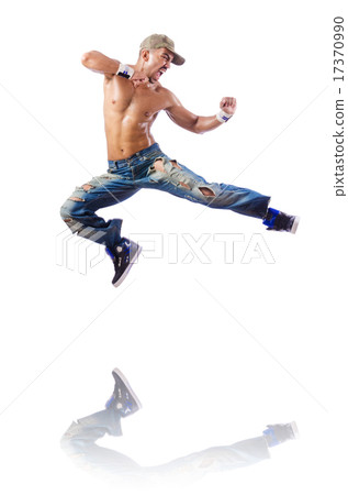 Dancer dancing dances isolated on white Dancer dancing dances isolated on white 17370990
