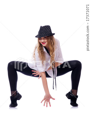 Woman dancer dancing modern dances Woman dancer dancing modern dances 17371071