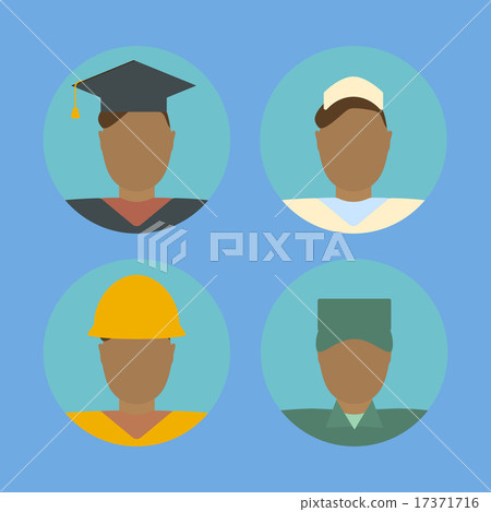 Male and female avatar faces. Male and female avatar faces. 17371716