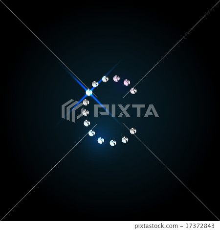 Gems  letter. Shiny diamond font. Gems  letter. Shiny diamond font. 17372843