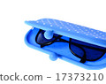 Sun glassess in the blue plastic box case 17373210