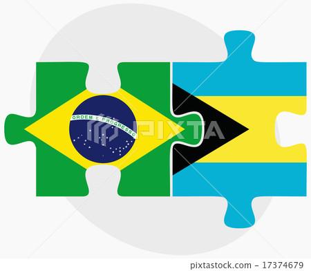 Brazil and Bahamas Flags Brazil and Bahamas Flags 17374679