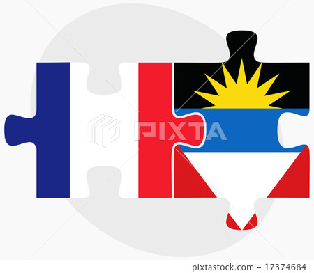 France and Antigua and Barbuda Flags France and Antigua and Barbuda Flags 17374684
