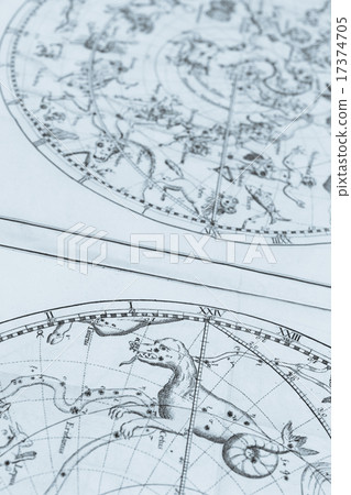 古色古香的天文地圖 17374705