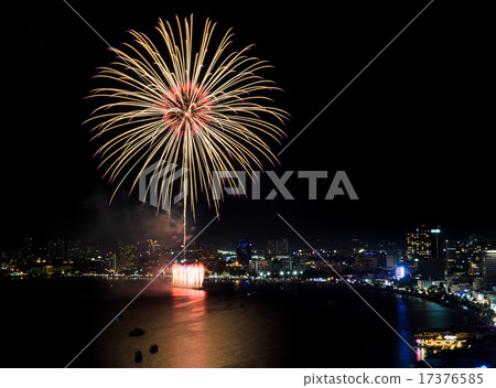 Firework at Pattaya beach, Thailand Firework at Pattaya beach, Thailand 17376585