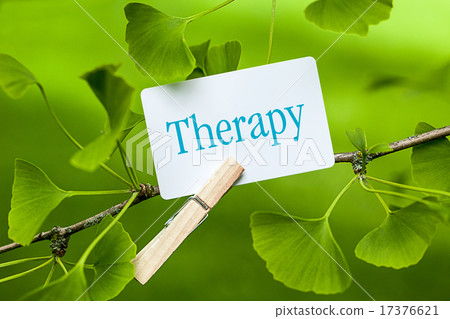 The word „Therapie" in a Ginkgo Tree The word „Therapie" in a Ginkgo Tree 17376621