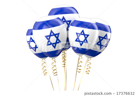 Israel patriotic balloons, holyday concept 17376632