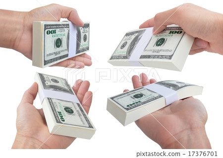 Collection of hand holding money Collection of hand holding money 17376701