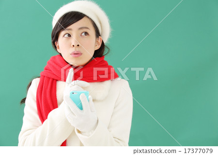 Smartphone · Young lady · Christmas Smartphone · Young lady · Christmas 17377079