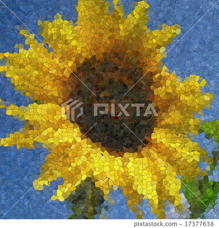 Sunflower glass mosaic generated texture 17377638