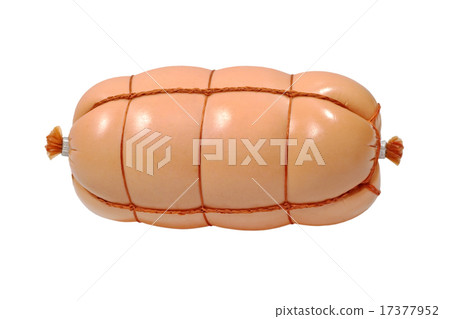 Appetizing sausage taken closeup.Isolated. Appetizing sausage taken closeup.Isolated. 17377952