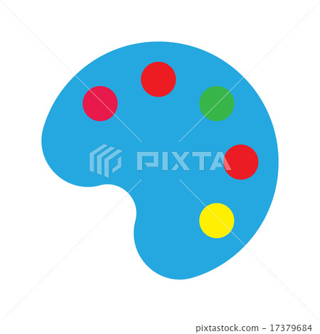 Flat with shadow icon and mobile application palette 17379684