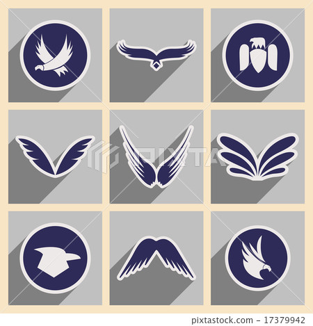 Stylish assembly eagle logo Stylish assembly eagle logo 17379942