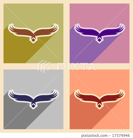 Stylish assembly silhouettes eagle logo Stylish assembly silhouettes eagle logo 17379946