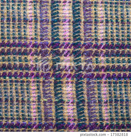 background from green, brown, violet woolen fabric 17382818