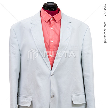 blue cotton jacket with red shirt 17383567