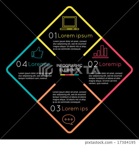 Infographic elements with square Infographic elements with square 17384195