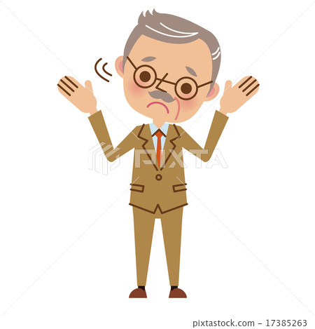 Business man who swings his head with embarrassed facial expression · A businessman of middle age Business man who swings his head with embarrassed facial expression · A businessman of middle age 17385263