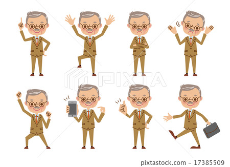 姿勢集(8種)的總統,老人的商人 姿勢集(8種)的總統,老人的商人 17385509