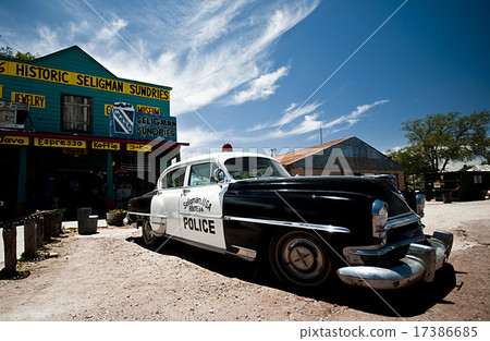 Classical American Police Car - Route 66 17386685