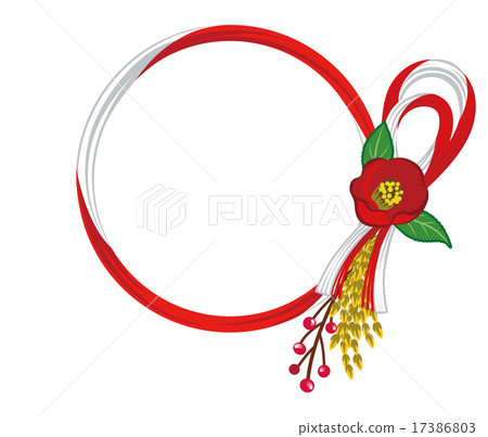 新年的卡片材料水繪裝飾山茶花 17386803