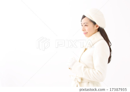 A young woman in a coat 17387935