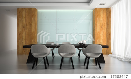 Modern interior of meeting room 3D rendering Modern interior of meeting room 3D rendering 17388447