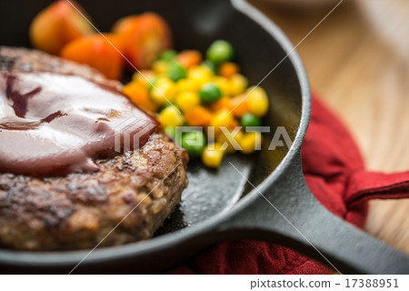 Homemade hamburger steak 17388951