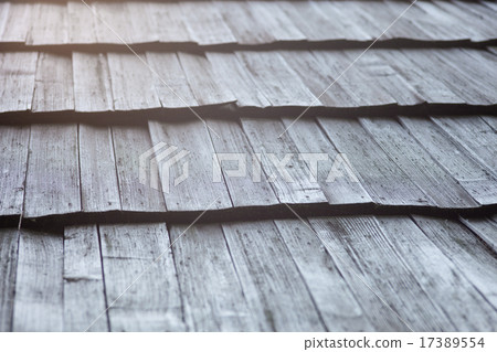 Old wooden shingle roof Old wooden shingle roof 17389554