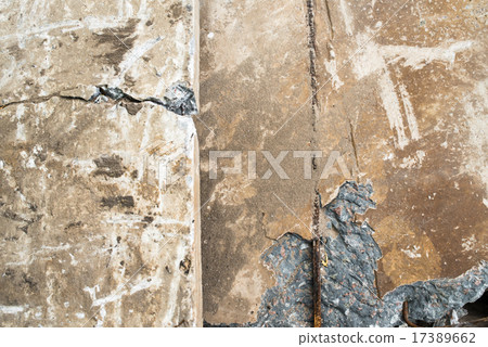 Heap of the damaged concrete blocks 17389662