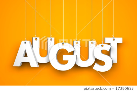 August - 3d word August - 3d word 17390652