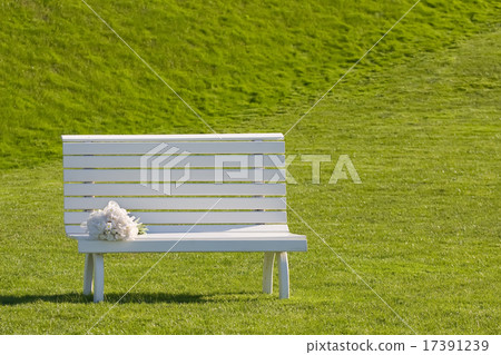 white bench white bench 17391239