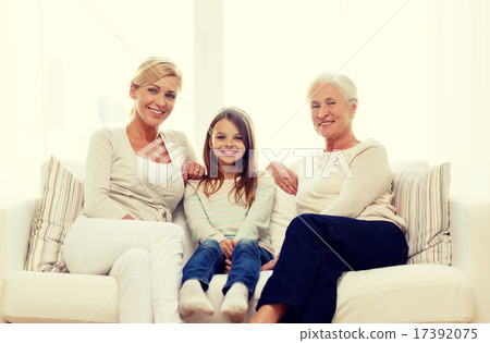 smiling family at home smiling family at home 17392075